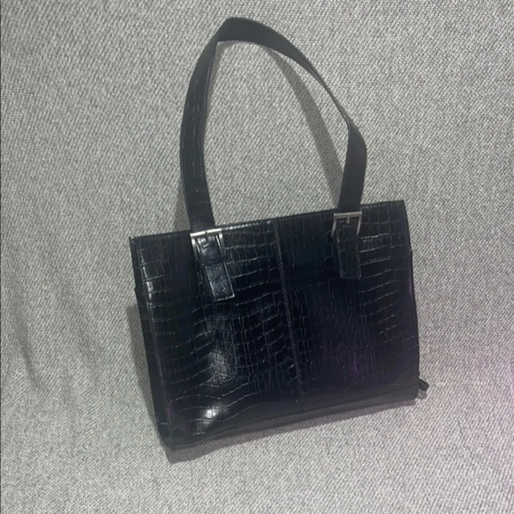 Naturalizer Black Laptop Bag Sleek Minimalist Design